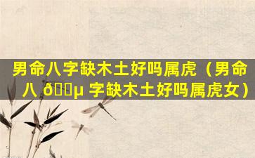 男命八字缺木土好吗属虎（男命八 🐵 字缺木土好吗属虎女）